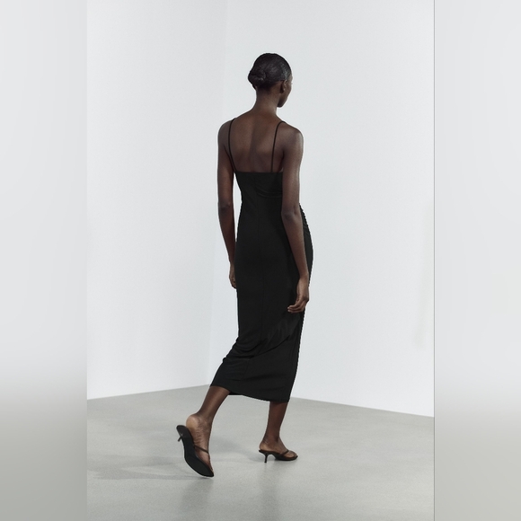 Zara Women's Dress Black Size M Cocktail DRESS , EVENING,  NWT - Picture 2 of 7